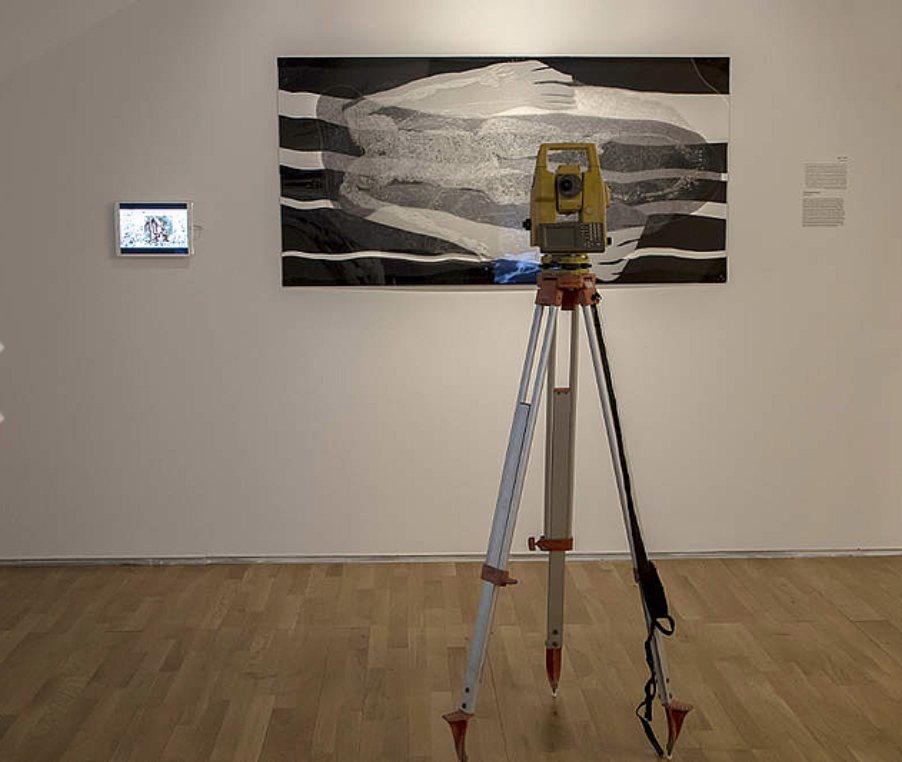 a camera in front of an installation